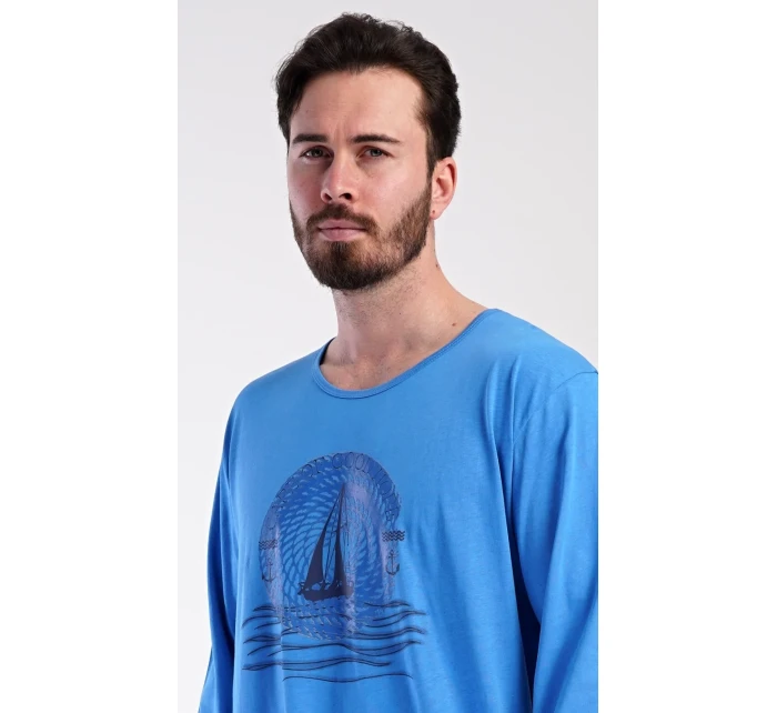 Pánska nočná košeľa s dlhým rukávom Jachting Pánska nočná košeľa s dlhým rukávom Jachting