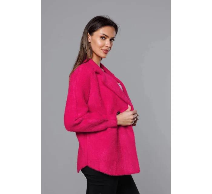 Krátky ružový prehoz cez oblečenie typu alpaka (CJ65)