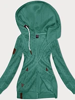 Dámska tyrkysová mikina na zips (2306)