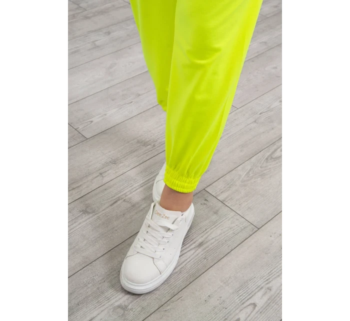 Set top+nohavice žltá neónová