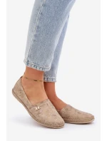 Elegantní Velurové Espadrilky S Dámské Béžové model 21684047 - Zazoo