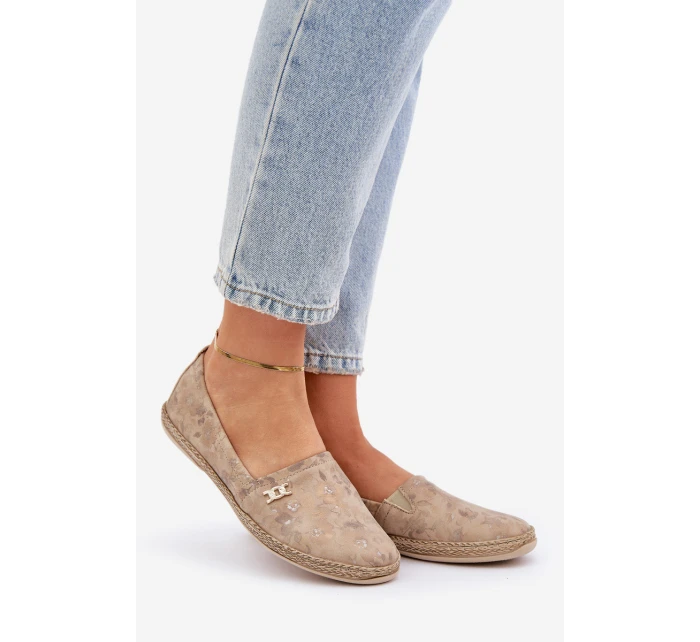 Elegantní Velurové Espadrilky S Dámské Béžové model 21684047 - Zazoo