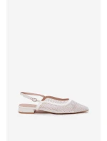 Síťované baleríny s patou bílé model 22032126 - Boto