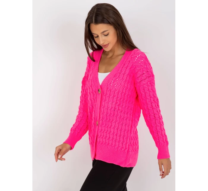 Dámsky sveter LC SW 8036 fluo ružový