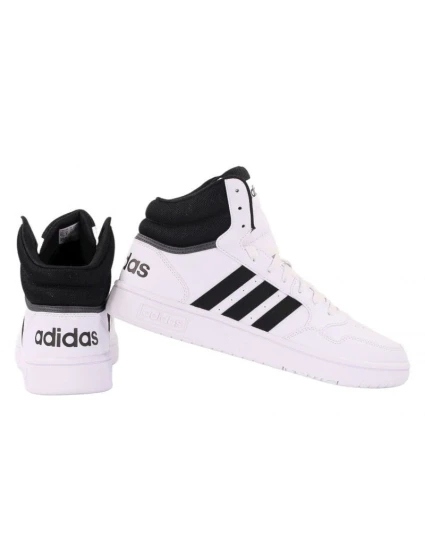 Pánska športová obuv Hoops 3.0 Mid M GW3019 White with Black - Adidas Pánska športová obuv Hoops 3.0 Mid M GW3019 White with Black - Adidas
