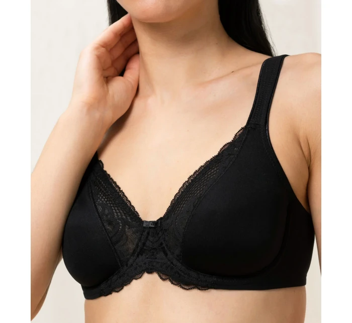 Dámska podprsenka Modern Lace+Cotton Bra W - BLACK black 0004 - TRIUMPH