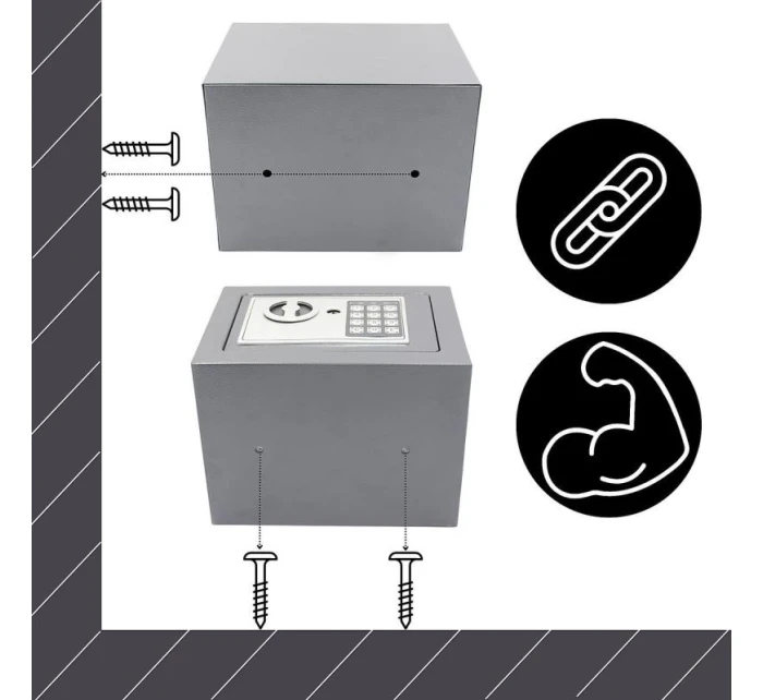 TREZOR S DIGITÁLNYM ZÁMKOM 23X17X17CM 1067582 SASKA GARDEN