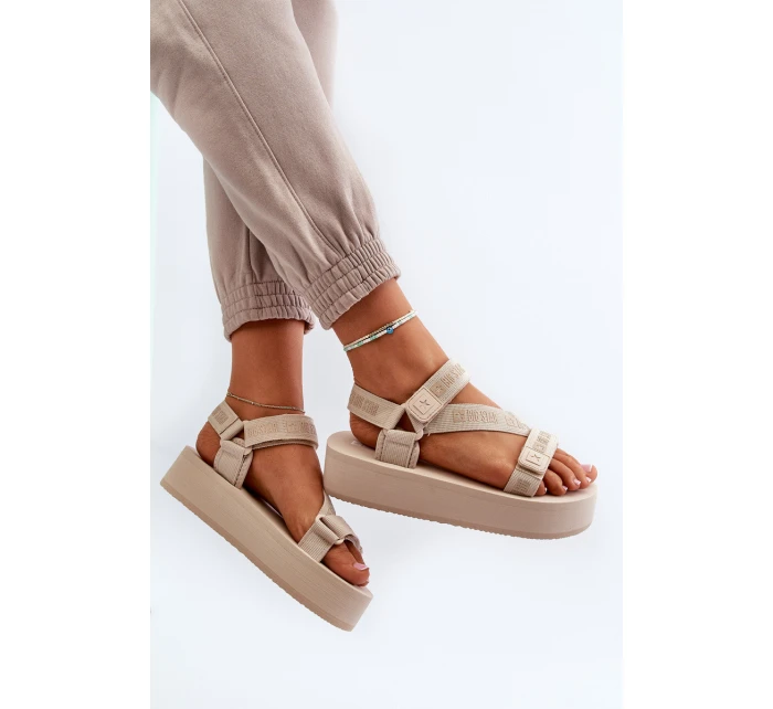 Dámské sandály na platformě Big Star model 21652658 béžové - Big Star Shoes Dámské sandály na platformě Big Star model 21652658 béžové - Big Star Shoes