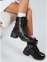 Dámské šněrovací boty černé Dstreet model 21993744 - FashionStreet Dámské šněrovací boty černé Dstreet model 21993744 - FashionStreet