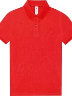 B&C My Polo 210 /women Dámske piqué polo tričko z hrubej bavlny 01.W463 červené