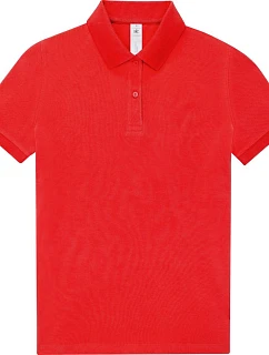 B&C My Polo 210 /women Dámske piqué polo tričko z hrubej bavlny 01.W463 červené