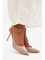 Lakované Lodičky Sandály Z Kůže Béžové model 22122736 - Boto