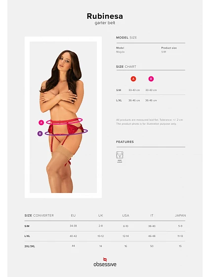 Svůdný podvazkový pás model 16477561 garter belt - Obsessive