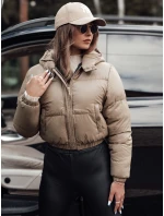 prošívaná dámská zimní bunda s kapucí béžová Dstreet model 21981034 - FashionStreet