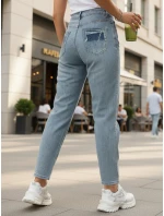 Dámské džíny mom fit s vysokým pasem modré Dstreet model 21996028 - FashionStreet Dámské džíny mom fit s vysokým pasem modré Dstreet model 21996028 - FashionStreet