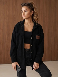 kurtka damska oversize czarna model 22371867 - FashionStreet