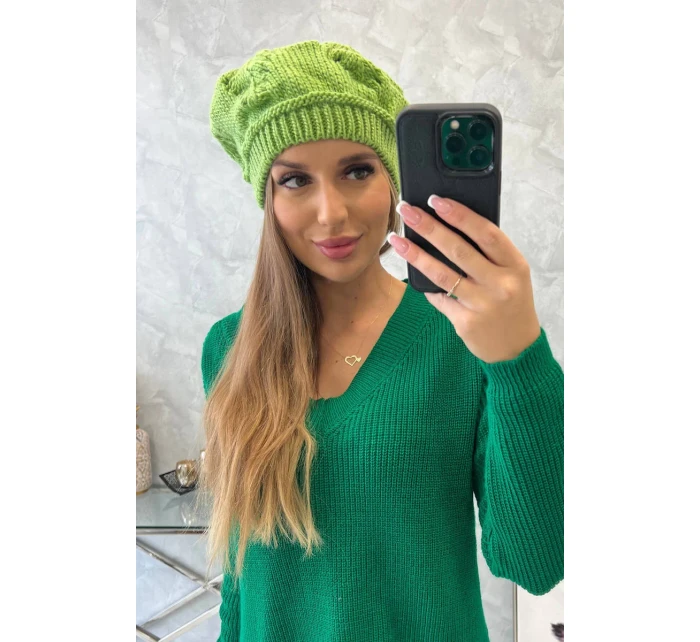 Dámská čepice Sofia model 18752195 pistácie - K-Fashion Dámská čepice Sofia model 18752195 pistácie - K-Fashion