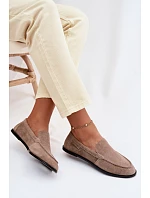 Dámské mokasíny z přírodního semiše Big Star TT274207 Béžové Dámské mokasíny z přírodního semiše Big Star TT274207 Béžové