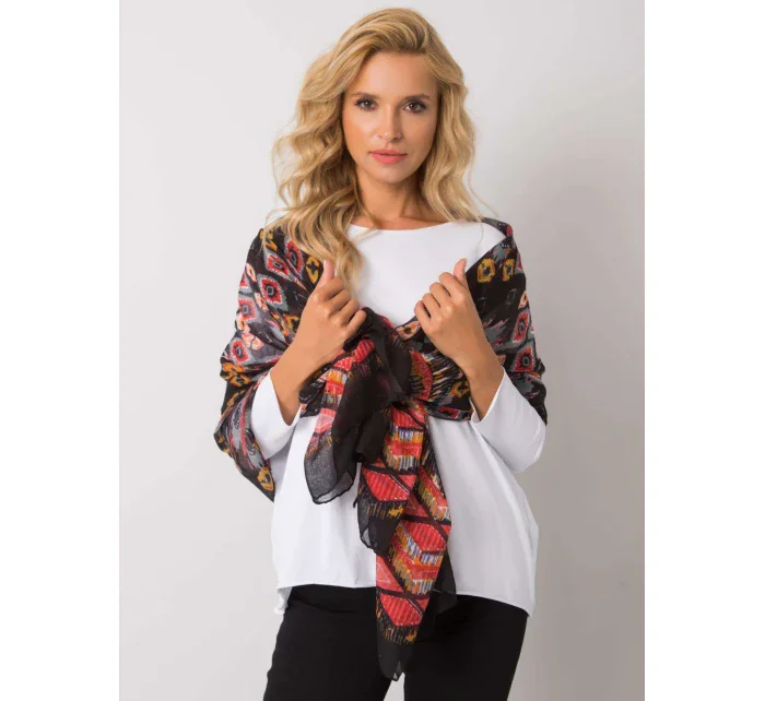 Šatka AT CH F106008 čiernej a červenej