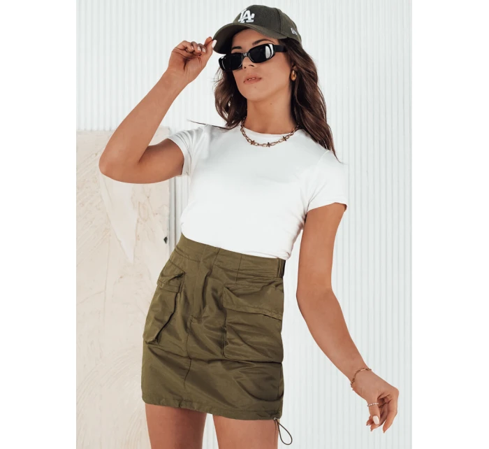 Dámska mini sukňa QUILLA zelená FashionStreet CY0438 Dámska mini sukňa QUILLA zelená FashionStreet CY0438