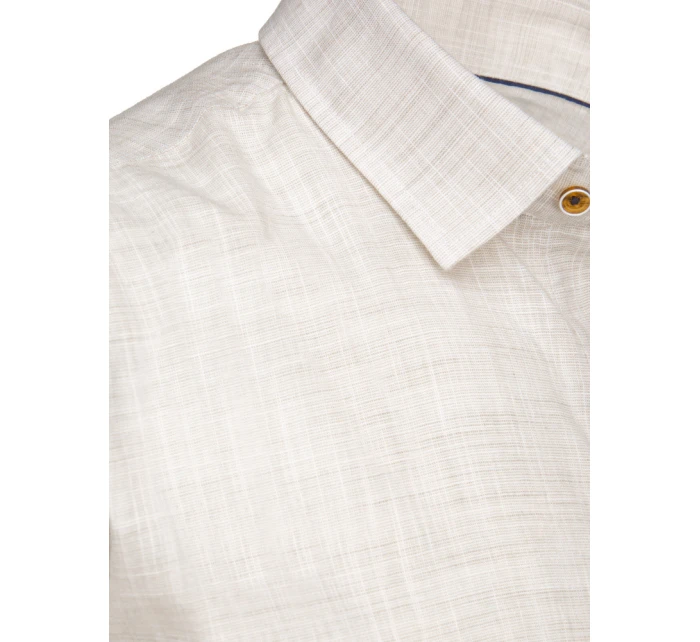 Pánská béžová košile Dstreet model 21989409 - FashionStreet Pánská béžová košile Dstreet model 21989409 - FashionStreet