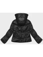 Krátká černá dámská bunda s odepínací kapucí model 19422301 - S'WEST Krátká černá dámská bunda s odepínací kapucí model 19422301 - S'WEST