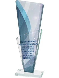 Trofeum szklane z nadrukiem kolorowym LuxorJet