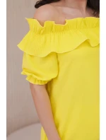 Španělská halenka s ozdobným volánem žlutý Španělská halenka s ozdobným volánem žlutý