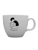 Personalizovaný MEGA XXL keramický hrnek 1 000 ml - pár v objetí Personalizovaný MEGA XXL keramický hrnek 1 000 ml - pár v objetí