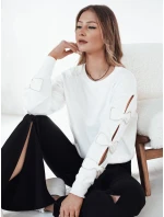 Dámský svetr bílý model 21972974 - Dstreet Dámský svetr bílý model 21972974 - Dstreet