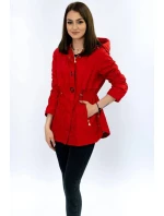 Krátká červená bunda typu parka model 8237759 - LHD