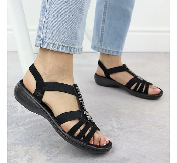 Dámske sandále Romansh black Rieker 60806-00