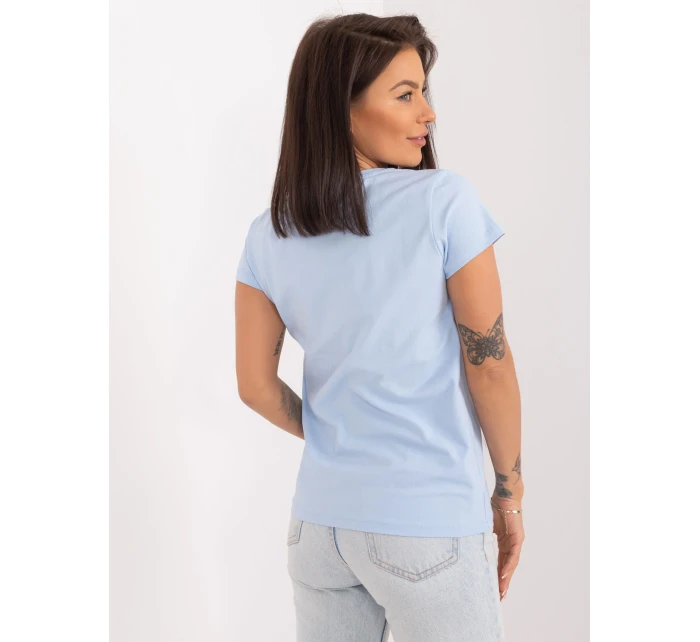 Bluzka RV BZ model 19741229 jasny niebieski - FPrice Bluzka RV BZ model 19741229 jasny niebieski - FPrice