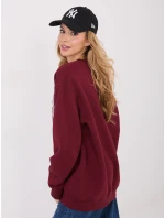 Bluza BL bordowy model 21801809 - FPrice Bluza BL bordowy model 21801809 - FPrice
