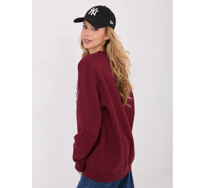 Bluza BL bordowy model 21801809 - FPrice Bluza BL bordowy model 21801809 - FPrice