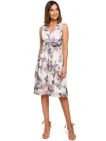 model 15105355 Šifonové šaty s hlubokým výstřihem model 1 - STYLOVE model 15105355 Šifonové šaty s hlubokým výstřihem model 1 - STYLOVE