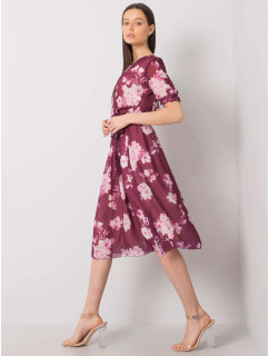 Audette fialové kvetinové šaty