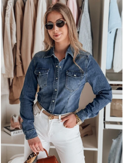 Dámska džínsová košeľa NAPSTIPS modrá FashionStreet DY0468