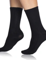 Zimné bambusové ponožky BAMBUS CASUAL SOCKS - BELLINDA - čierne