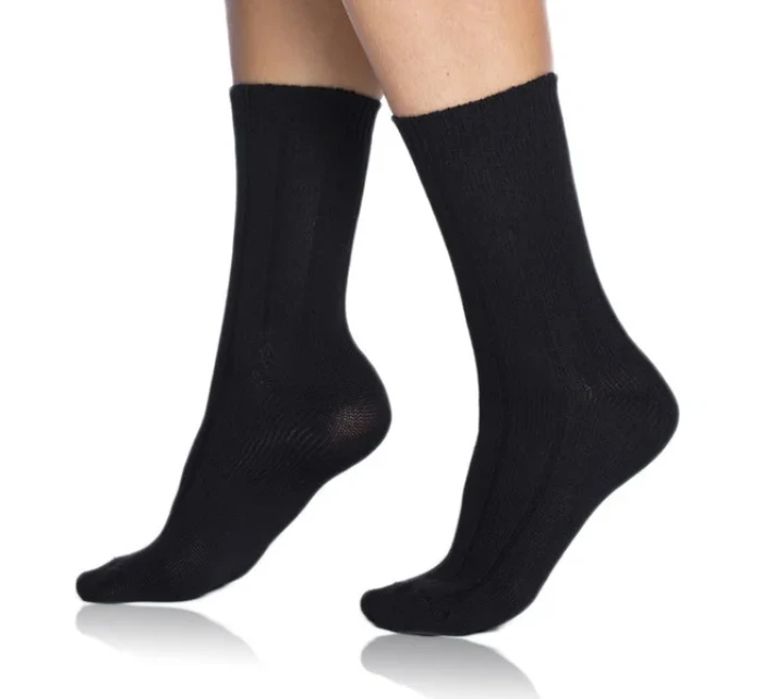 Zimné bambusové ponožky BAMBUS CASUAL SOCKS - BELLINDA - čierne