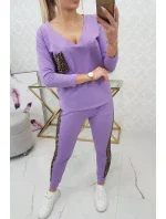 Sada s leopardím potlačou fialovej farby