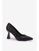 Elegantní lodičky na se  černé model 21692769 - VINCEZA