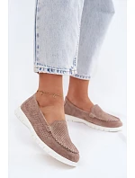 Dámské Mokasyny Vinceza Béžové z přírodního semiše Dámské Mokasyny Vinceza Béžové z přírodního semiše