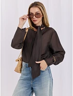 Košeľa IT KS 28878.59 tmavohnedá