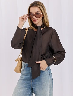 Košeľa IT KS 28878.59 tmavohnedá