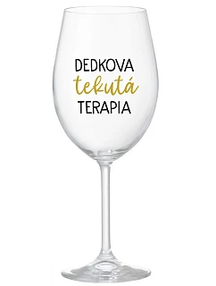 DEDKA'S LIQUID THERAPY - priehľadný pohár na víno 350 ml