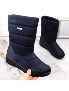 Dámske vysoké snehule 22SN26-5028 EVE436B Dark Blue - NOVINKY