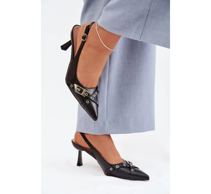 Sandále na podpätku model 225227 Krok vo veľkom štýle