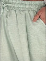 Dámske nohavice so širokými nohavicami MILLIVIO green FashionStreet UY2662 Dámske nohavice so širokými nohavicami MILLIVIO green FashionStreet UY2662