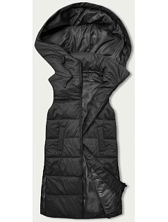 Černá dámská vesta s kapucí model 18838482 - S'WEST